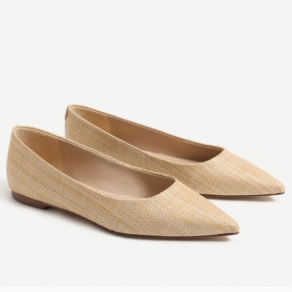 Sam Edelman Shoes - New Sam Edelman Wanda Pointed Toe Flats Beige Nude Rattan Size 10